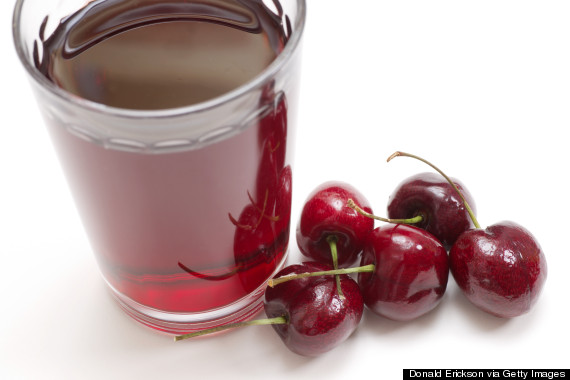 glass of cherry juice