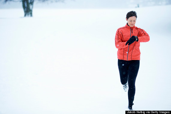 middleage woman running