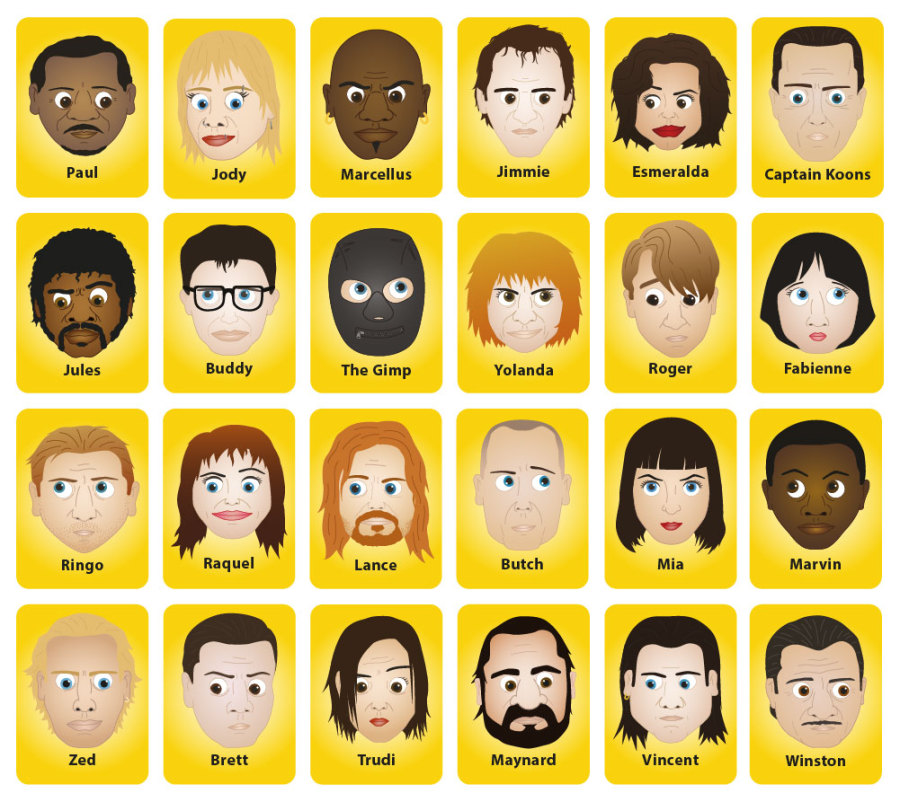 Artist Makes A Pulp Fiction Guess Who And The Internet Goes Wild