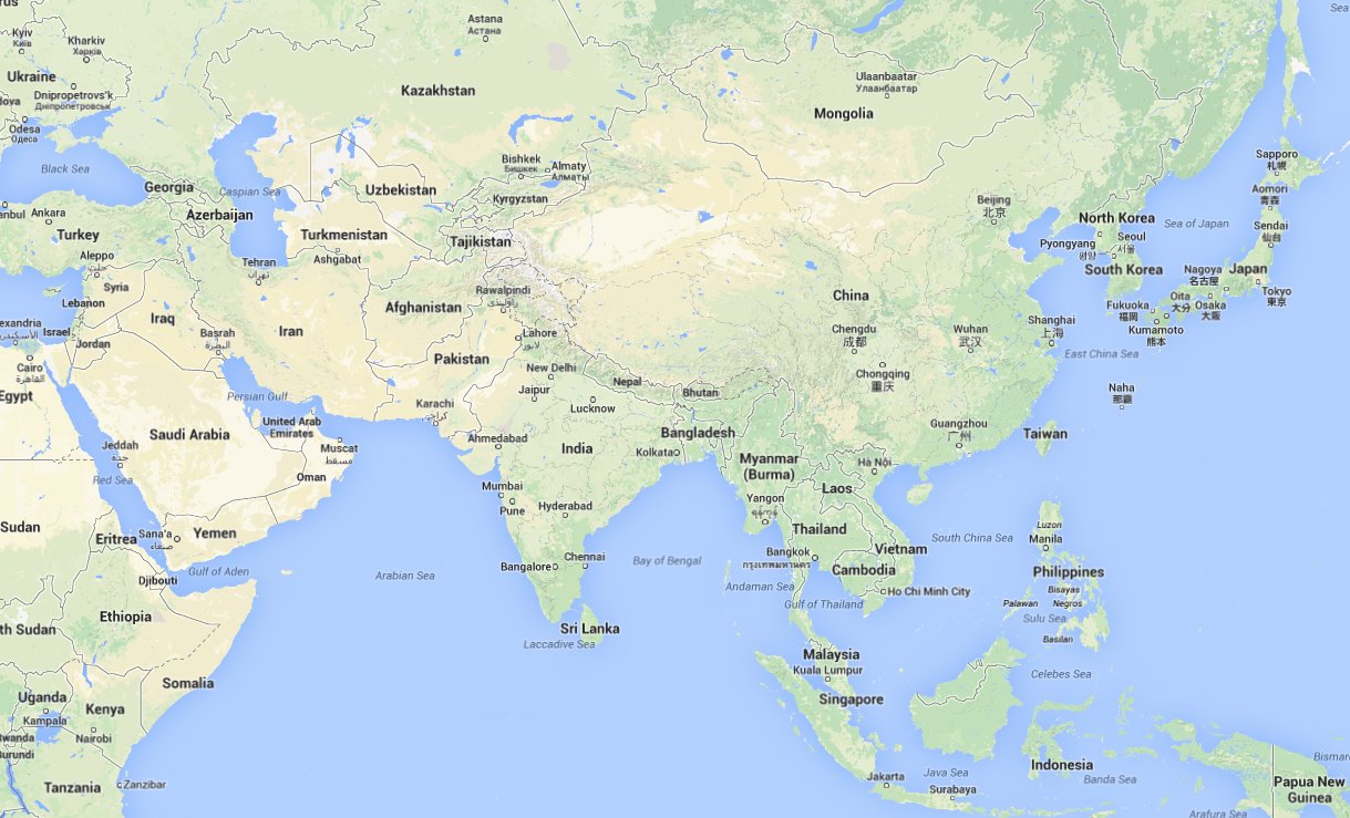 google maps world