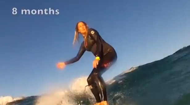 surfing pregnant