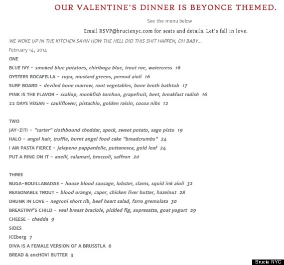 beyonce dinner