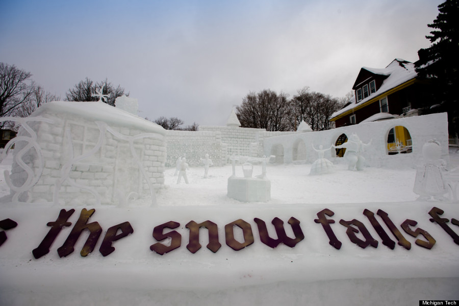 michigan tech snow sculptures