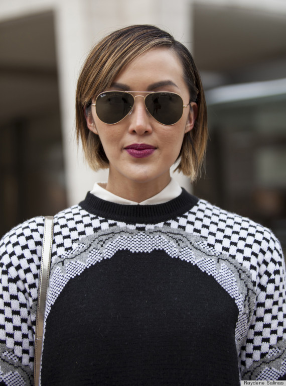 New York Fashion Week Fall 2014 Beauty Street Style: Shiny Hair And ...