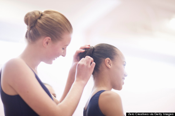 bun hair ballet