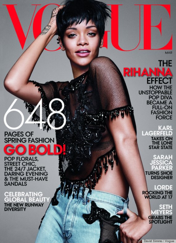 rihanna vogue cover march