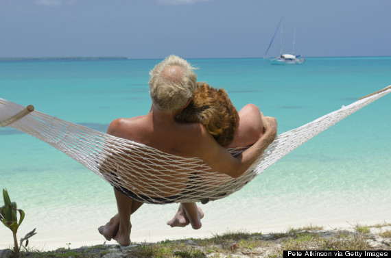 older person in hammock