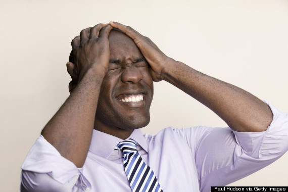 Image result for black man stressed at work