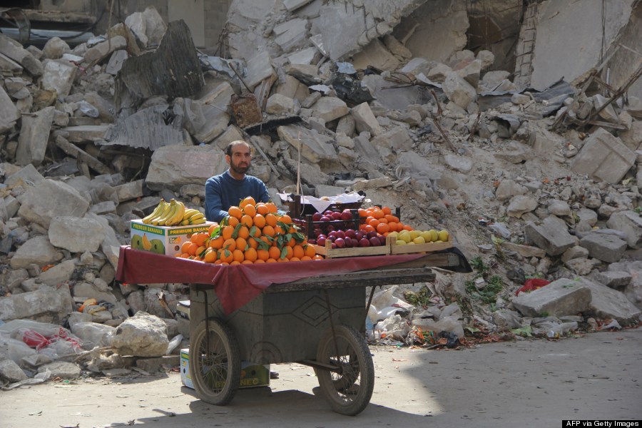 syrian fruit vendor