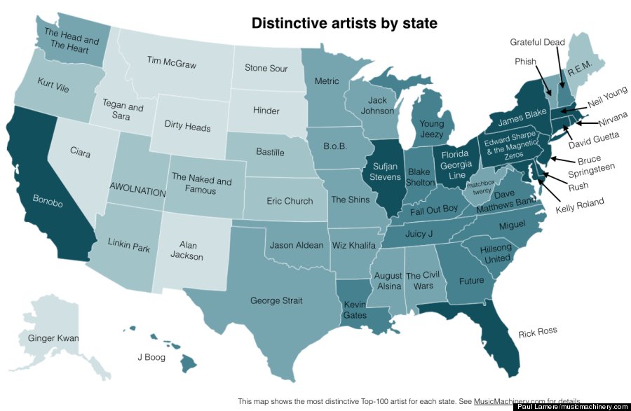 distinctive artists by state