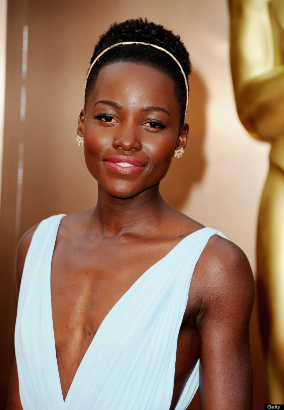 Lupita Nyong'o Wows In Light Blue Prada Gown At The Oscars And Takes