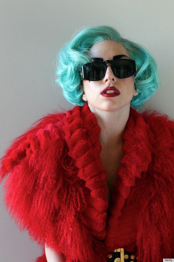 lady gaga blue hair