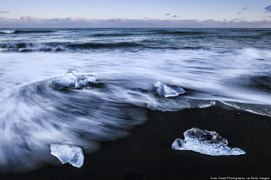 black sand beach