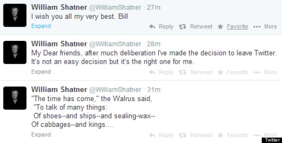 william shatner twitter