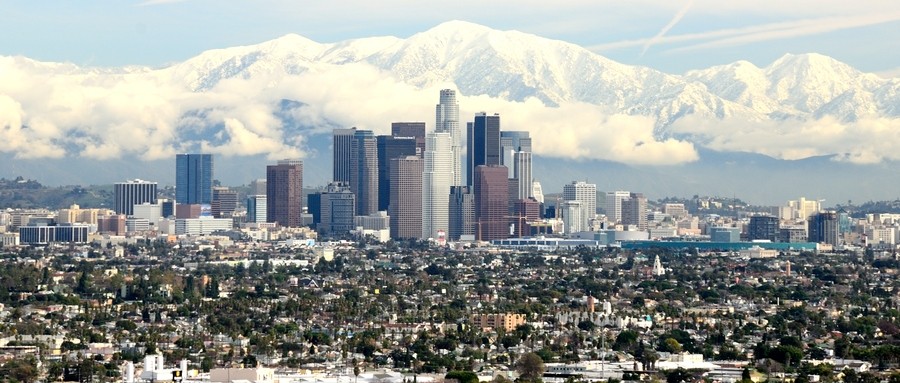 los angeles skyline clear