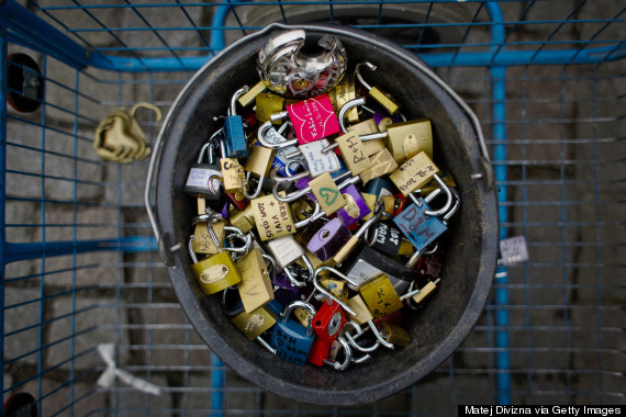 authorities remove love padlocks