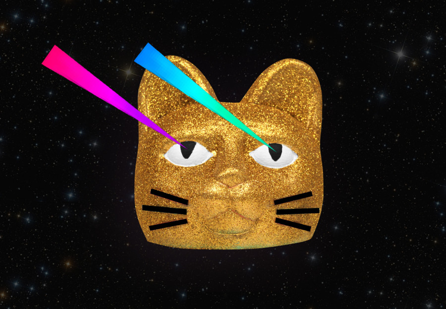 Meet Laser Cat, The Giant ArtEating Cat That Shoots Lasers Out Of Its