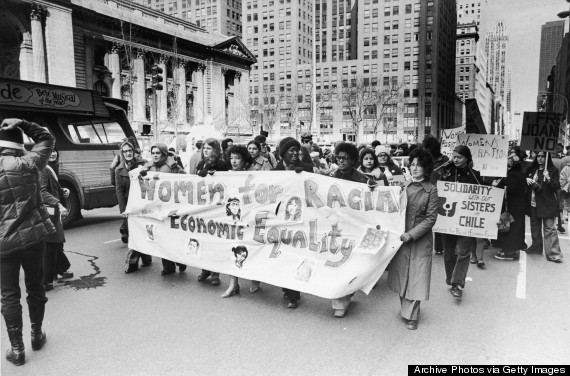 women marching for equal rights