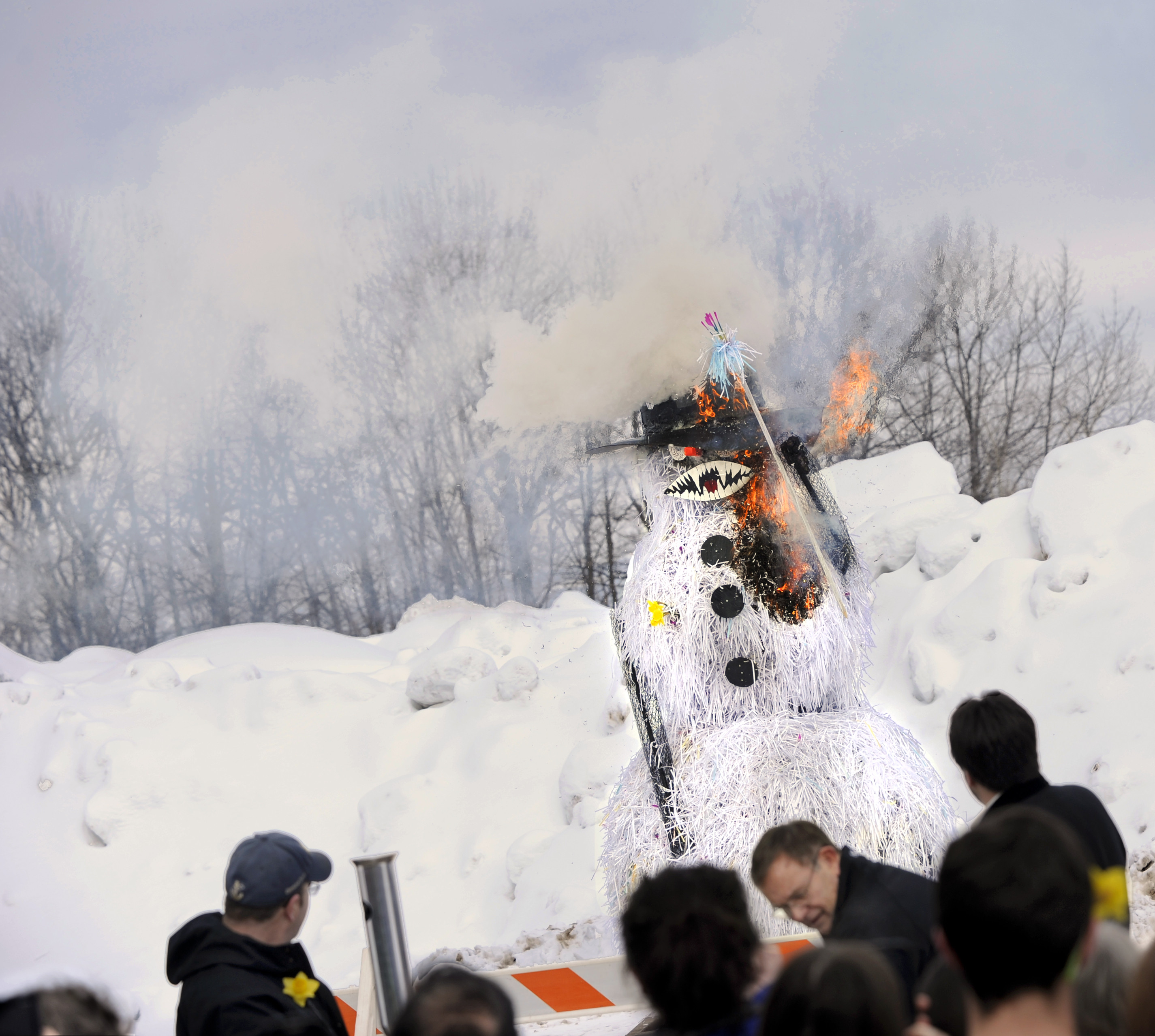 snowman burning