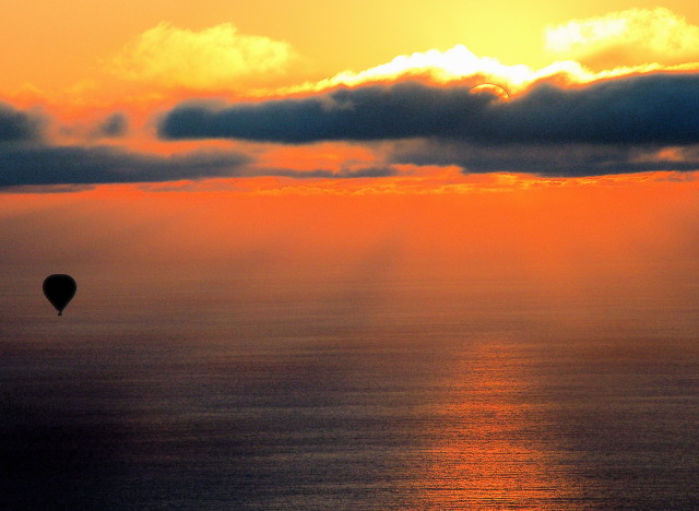 san diego hot air balloon sunset