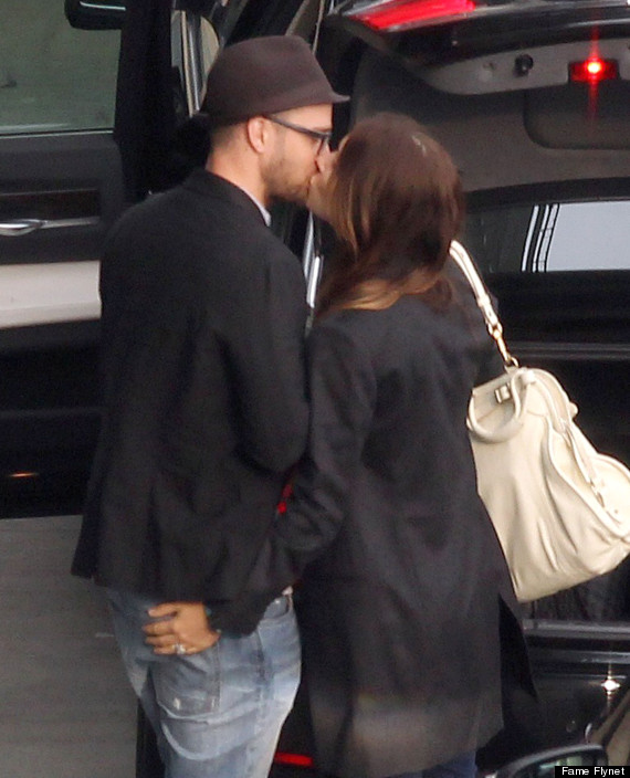 Jessica Biel & Son Phineas At Airport With Justin Timberlake