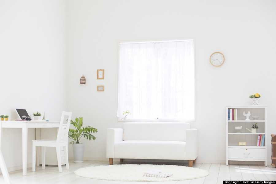 white living room