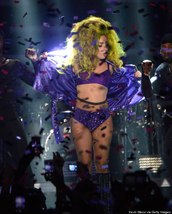 Lady Gaga Performs In Underwear And Fishnets At Roseland Ballroom