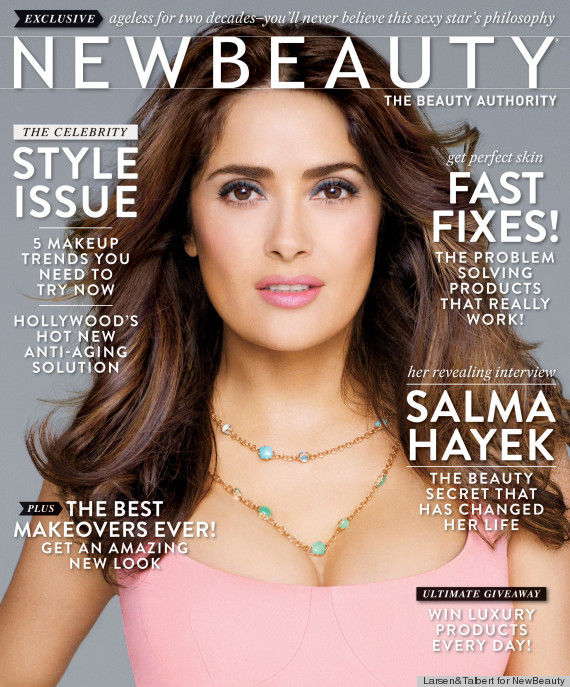 Salma Hayek Covers Newbeauty Magazine Schools Us On Aging Huffpost 