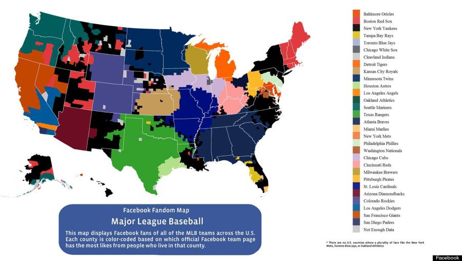 mlb fan map