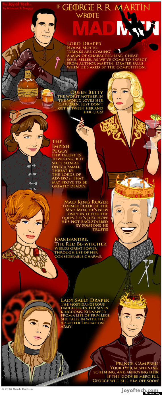 mad men game of thrones comic