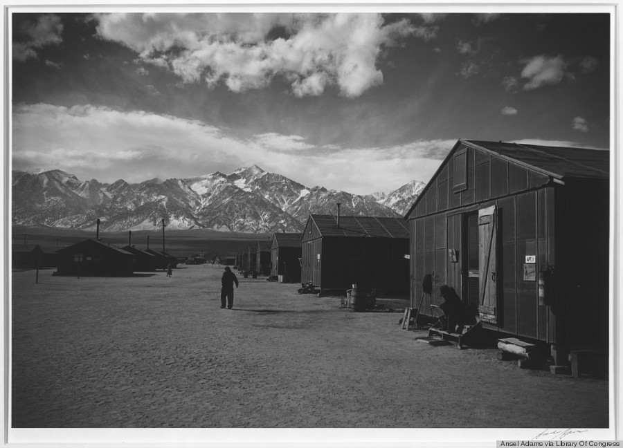 manzanar street scene winter