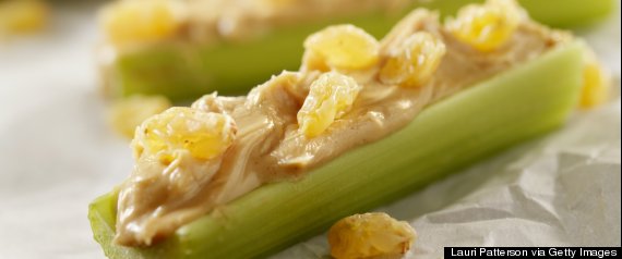 raisins celery peanut butter