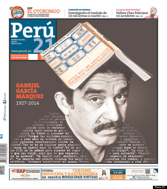 gabriel garcia marquez front page