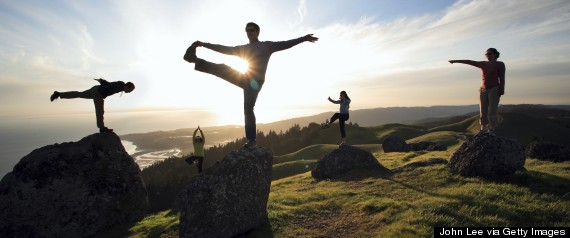 hiking yoga