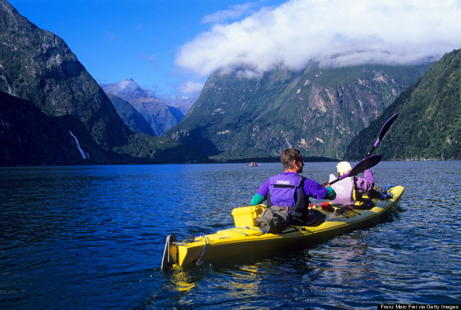 milford sound new zealand kayak