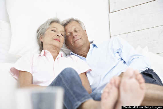 older person taking nap