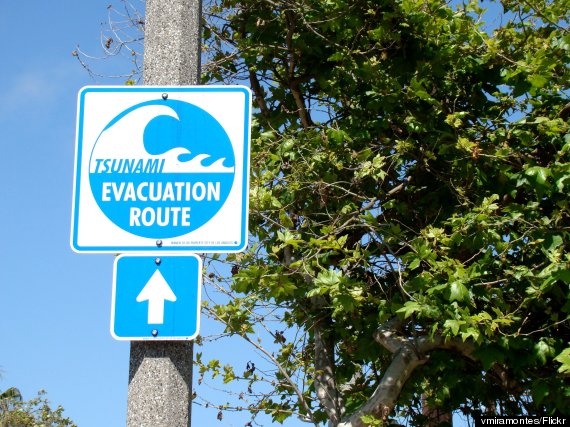 tsunami evacuation route california