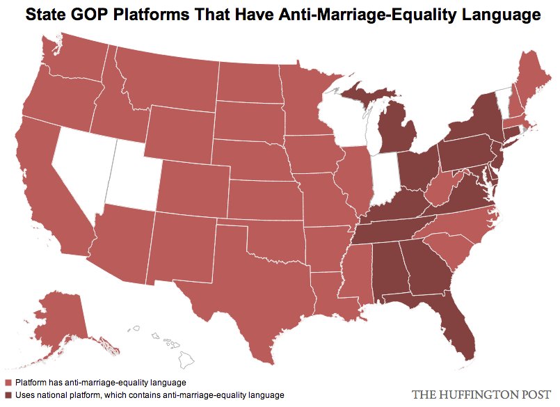 State GOP Platforms That Have Anti-Marriage-Equality Language