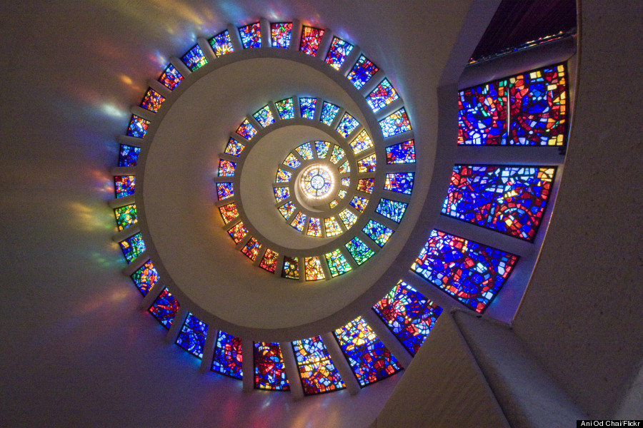 glory window spiral stained glass window
