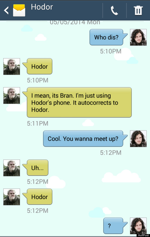 'Game Of Thrones' Characters Texting About The Latest 