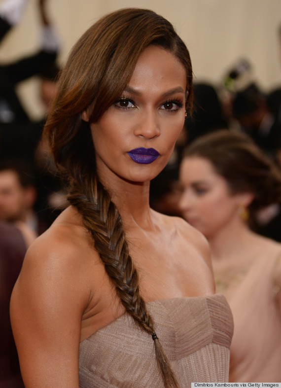 joan smalls purple lips