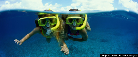 kids snorkeling