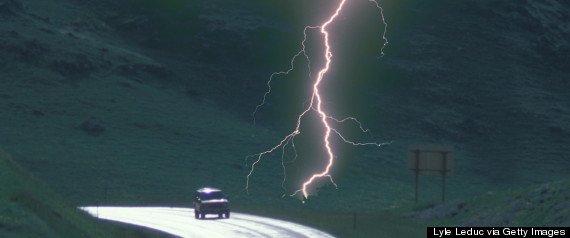 lighting storm car