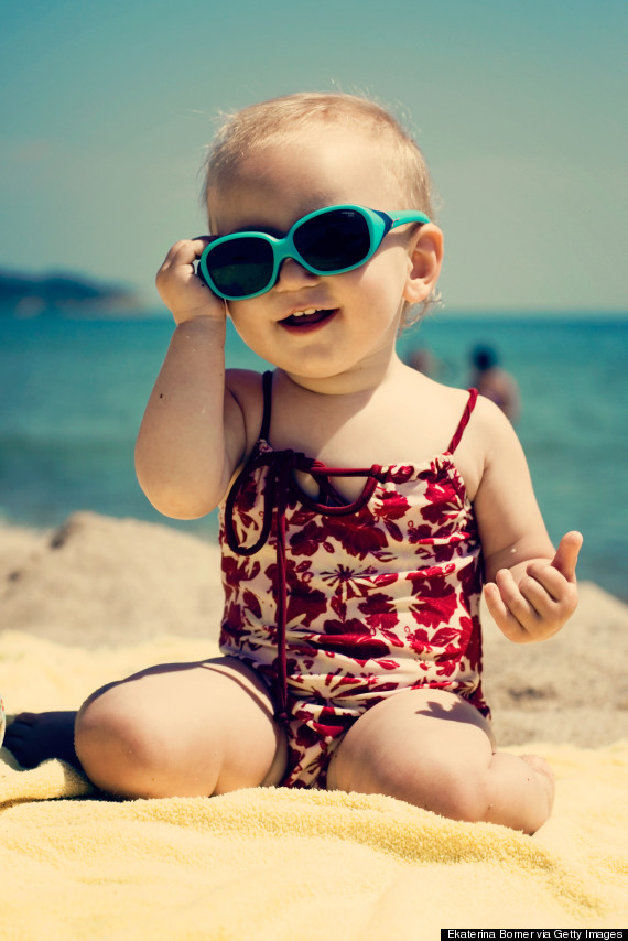 happy baby beach