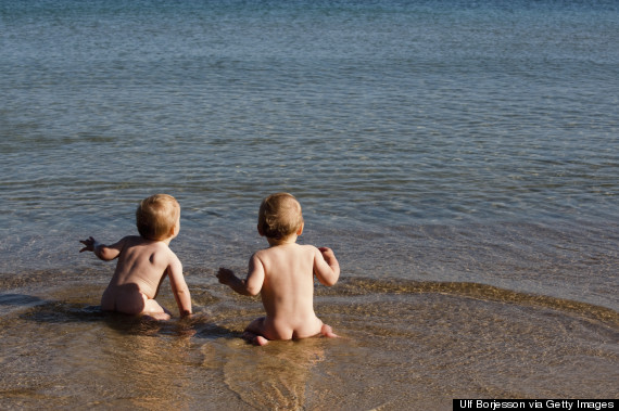 happy baby beach