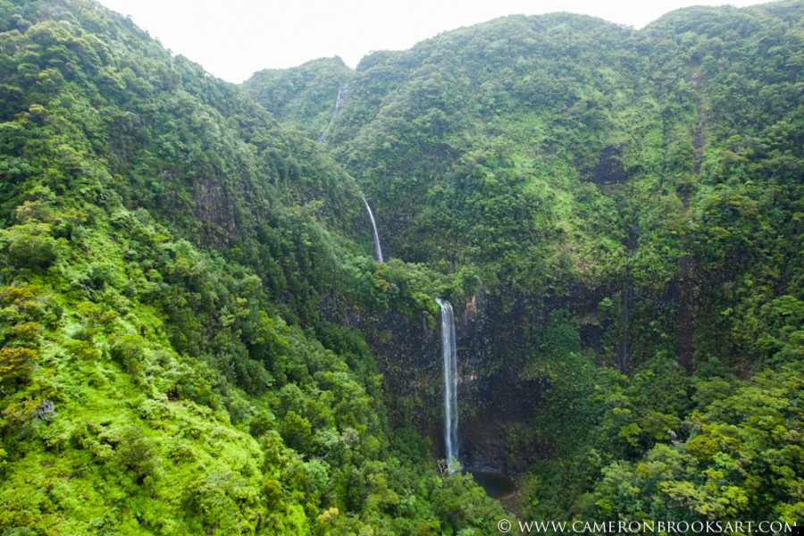 long waterfall