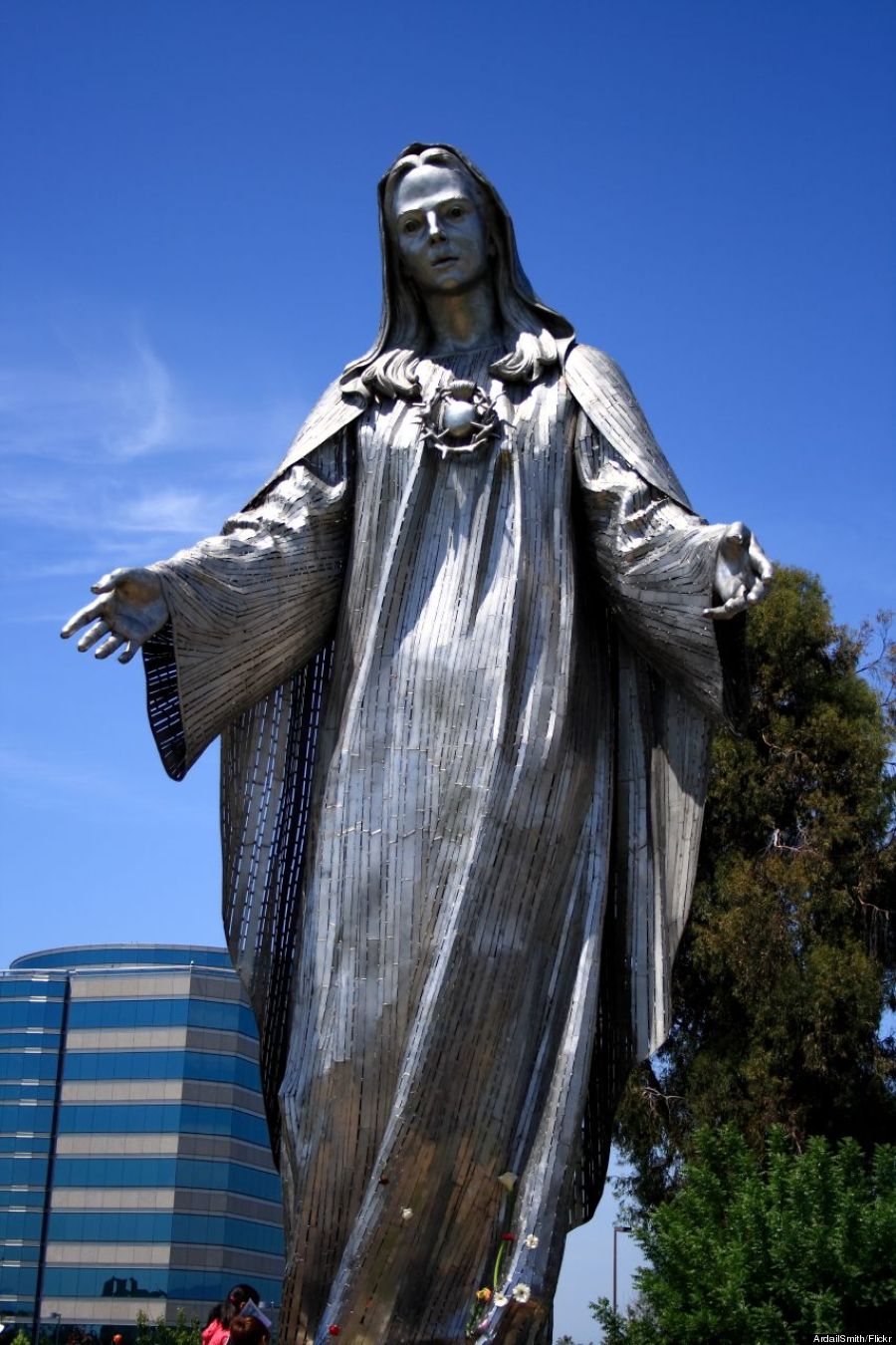 steel mary statue