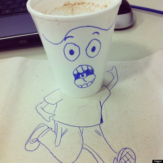 coffee cup man