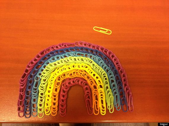 paper clip rainbow