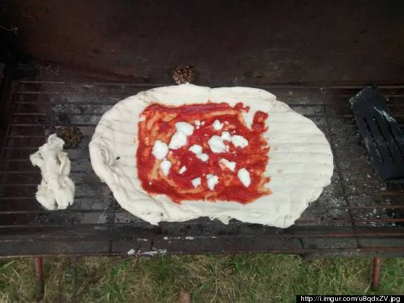 grilled pizza